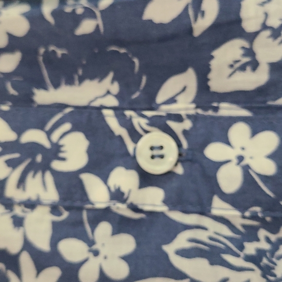 NWT Chris.tan cotton print button-down shirtwaist dress w 12-gore skirt. Sz 6 - Picture 10 of 13